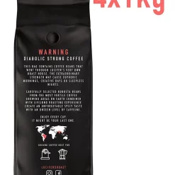 LUCIFER'S ROAST 4x1kg Espresso By KIQO Aus Italien - Starke Kaffeebohnen FÃ¼r Kaffeevollautomaten Und SiebtrÃ¤ger - SÃ¤urearm - 100% Robusta (ganze Bohnen, 4x1kg) -Kaffee VerkÃ¤ufe 932afb603d4619e528754bd6204c6ea2
