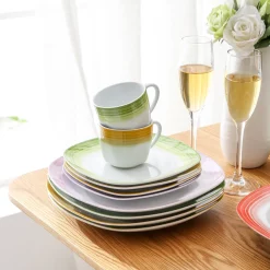 VEWEET Tafelservice 'SPARK' Aus Porzellan, 60-tlg Kombiservice, Kaffeetassen, Untertasse, Dessertteller, Speiseteller Und Suppenteller, Komplettservice Für 12 Personen 19 VEWEET Tafelservice 'SPARK' Aus Porzellan, 60-tlg Kombiservice, Kaffeetassen, Untertasse, Dessertteller, Speiseteller Und Suppenteller, Komplettservice Für 12 Personen -Kaffee Verkäufe 964d7497d0646f45ec7ff2e633962fff