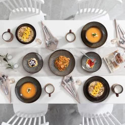 Tafelservice Steinzeug, Vancasso 16-St BUBBLE Kombiservice, Geschirrset Mit MÃ¼slischalen, Kaffeetassen, Dessertteller Und Speiseteller FÃ¼r 4 Personen, Vintage -Kaffee VerkÃ¤ufe 99d9795293c907a82f730e196189f6a3