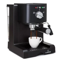 Klarstein Passionata 20 - Espressomaschine, Espresso-Automat, Kaffee-Maschine, 1350 Watt, 1,25 Liter, Automatischer Druckablass, Inkl. Milchschaum DÃ¼se FÃ¼r Zubereitung Von Cappuccino, Schwarz