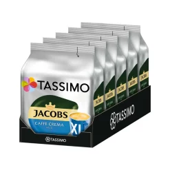 TASSIMO Jacobs CaffÃ¨ Crema Mild XL 5er Pack T Discs Kaffee Kapseln 5x16 GetrÃ¤nke