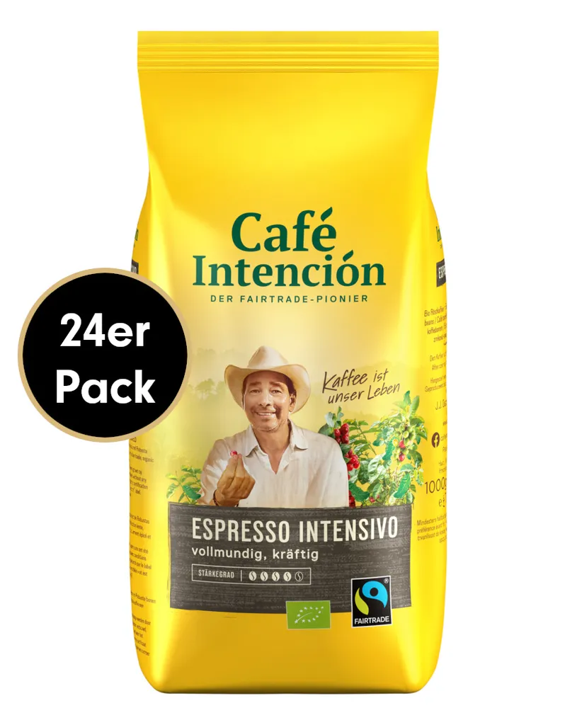Kaffee-Sparpaket ESPRESSO INTENSIVO Von Café Intención, 24x1000g Bohnen 3 Kaffee-Sparpaket ESPRESSO INTENSIVO Von Café Intención, 24x1000g Bohnen