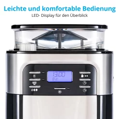 MEDION Kaffeemaschine Mit Mahlwerk Und Thermoskanne (Timer, 1 Liter, 900 Watt, Kaffeebohnenmahlwerk, 8 Mahlstufen, LED Display, Tropf Stopp, Isolierkanne, MD19777) -Kaffee VerkÃ¤ufe a35ad4b773ea769a7d21ce46fdbb1d55