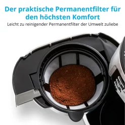 MEDION Kaffeemaschine Mit Mahlwerk Und Thermoskanne (Timer, 1 Liter, 900 Watt, Kaffeebohnenmahlwerk, 8 Mahlstufen, LED Display, Tropf Stopp, Isolierkanne, MD19777) -Kaffee VerkÃ¤ufe a5ef48f28da94e6e412aa98c186f769c