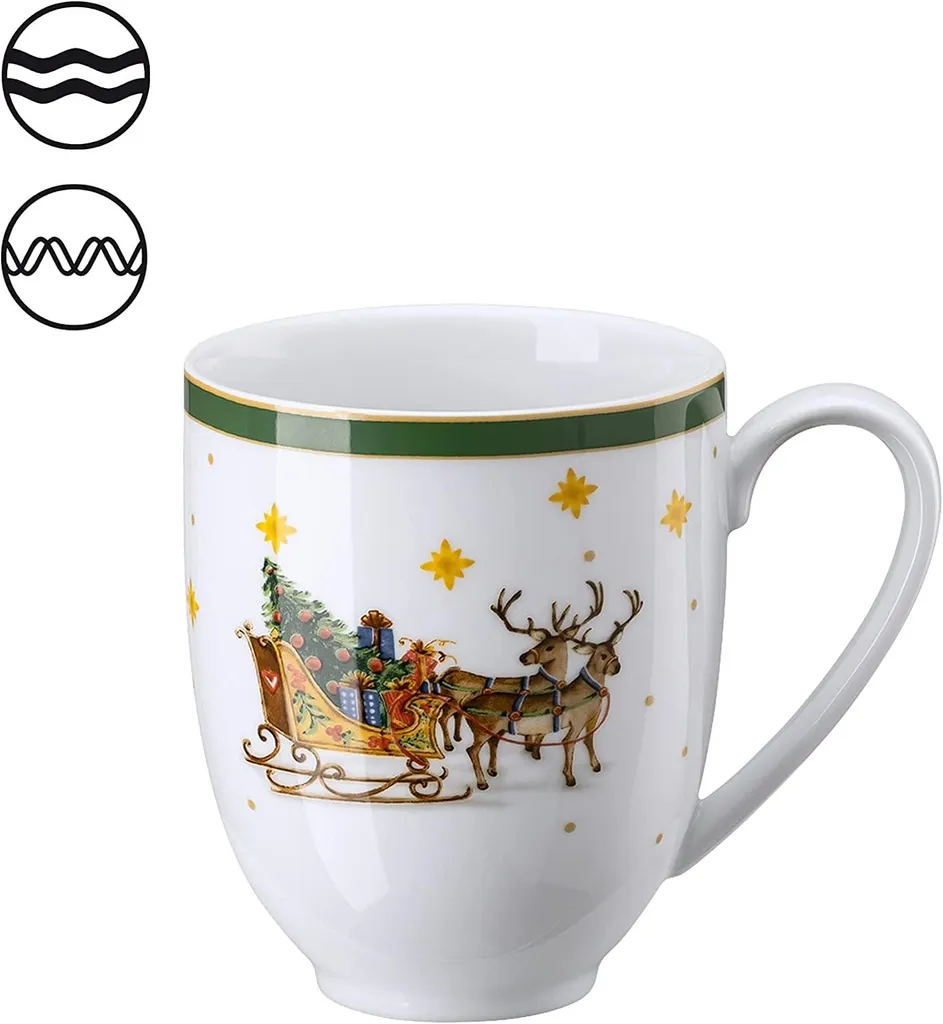 HUTSCHENREUTHER Kaffee-Set 4tlg. Wintertime Grün 1 Stck. 701515 (EKB) 4 HUTSCHENREUTHER Kaffee-Set 4tlg. Wintertime Grün 1 Stck. 701515 (EKB) – Bild 2