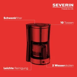 SEVERIN Kaffeemaschine KA 4822 "Type" 1000 Watt -Kaffee VerkÃ¤ufe aad9495ffa70ca795380381f6d9aa4a8