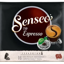 Senseo, Kaffeepads, Espresso 16 Er, 111 G UTZ