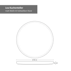 18tlg. Kaffeeservice Lea 6 Personen Kuchenteller Kaffee-Tasse WeiÃŸ Steingut