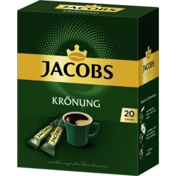 Jacobs KrÃ¶nung, Instant Kaffee, GetrÃ¤nkepulver Zum AufgieÃŸen, 20 Portionen Ã  1.8 G, Sticks