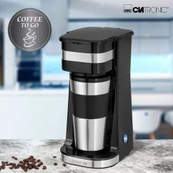 Clatronic KA 3733 Kaffeemaschine FÃ¼r Coffee To Go, Inkl. 0,4 Liter Kaffeebecher Aus Edelstahl, Ideal FÃ¼r Auto, BÃ¼ro Und Unterwegs, Schwarz -Kaffee VerkÃ¤ufe afad1751e27a4d22948abeb37c7051db