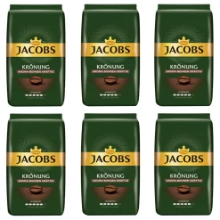 JACOBS Kaffeebohnen KrÃ¶nung Aroma-Bohne KrÃ¤ftig 6x500g Ganze Kaffee Bohnen