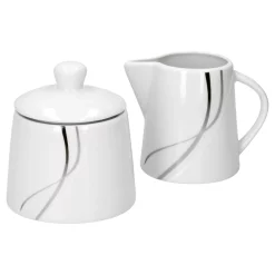 Van Well Kombiservice Silver Night 62-tlg 6 Personen, Tafel + Kaffee + ZubehÃ¶r, Linien-Dekor -Kaffee VerkÃ¤ufe bab90bed9bb372e13ab0e12a2c6855e2