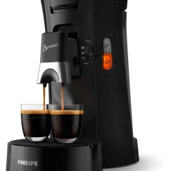 Philips SenseoÂ® Select Kaffee Pad Maschine, 3 KaffeespezialitÃ¤ten, KaffeestÃ¤rkewahl Plus, Crema Plus, Schwarz (CSA240/20)