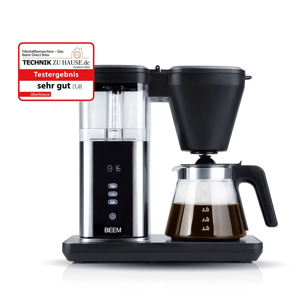 BEEM DIRECT-BREW Filterkaffeemaschine - Glas Kaffeemaschine Filter Kaffeemaschine 10 Tassen Timer Kaffeeautomat Display 4 BEEM DIRECT-BREW Filterkaffeemaschine - Glas Kaffeemaschine Filter Kaffeemaschine 10 Tassen Timer Kaffeeautomat Display – Bild 2