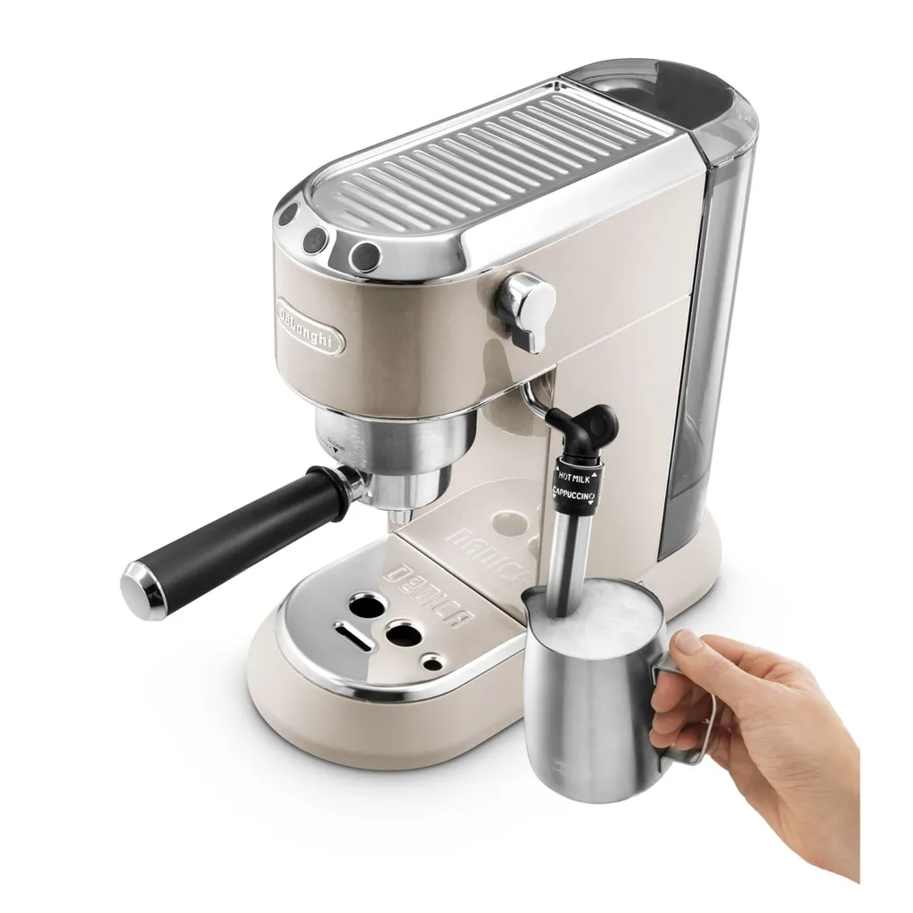 De'Longhi Delonghi Kaffeemaschine Dedica Metallics EC785.BG Pumpendruck 15 Bar, Eingebauter Milchaufschäumer, Manuell, 1300 W, Beige 4 De'Longhi Delonghi Kaffeemaschine Dedica Metallics EC785.BG Pumpendruck 15 Bar, Eingebauter Milchaufschäumer, Manuell, 1300 W, Beige – Bild 2