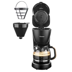 Bestron Filter-Kaffeemaschine FÃ¼r 10 Tassen Kaffee, Inkl. 1,5 Liter Glaskanne, Permanentfilter & Warmhalteplatte, 1.000 Watt, Black & Wood-Design, Farbe: Schwarz / Holz -Kaffee VerkÃ¤ufe d01001c43705f2e7eefbe6a5e1e95fae