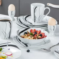 VEWEET, Serie 'Fiona', 100-teilig Porzellan Tafelservice Set, Kombiservice Mit Dessertteller, Speiseteller, Suppenteller, Müslischalen, Kaffeebecher, Kaffeetassen Set, Eierbecher, Milch- Und Zuckerset 19 VEWEET, Serie 'Fiona', 100-teilig Porzellan Tafelservice Set, Kombiservice Mit Dessertteller, Speiseteller, Suppenteller, Müslischalen, Kaffeebecher, Kaffeetassen Set, Eierbecher, Milch- Und Zuckerset -Kaffee Verkäufe d887b69c5502cdc921168d2f448dfd0e