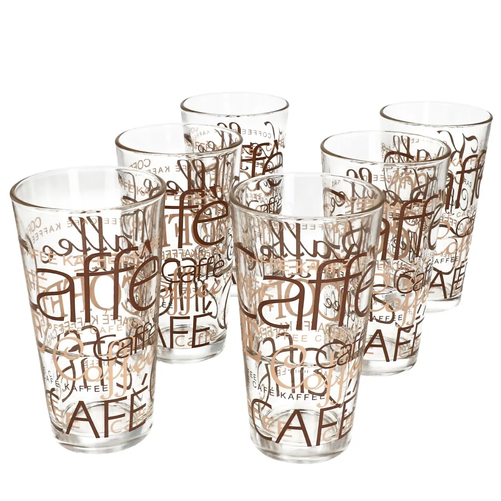6er Latte Macchiato Gläser-Set 370 Ml Stapelbar Kaffee-Glas Cappuccino 4 6er Latte Macchiato Gläser-Set 370 Ml Stapelbar Kaffee-Glas Cappuccino – Bild 2