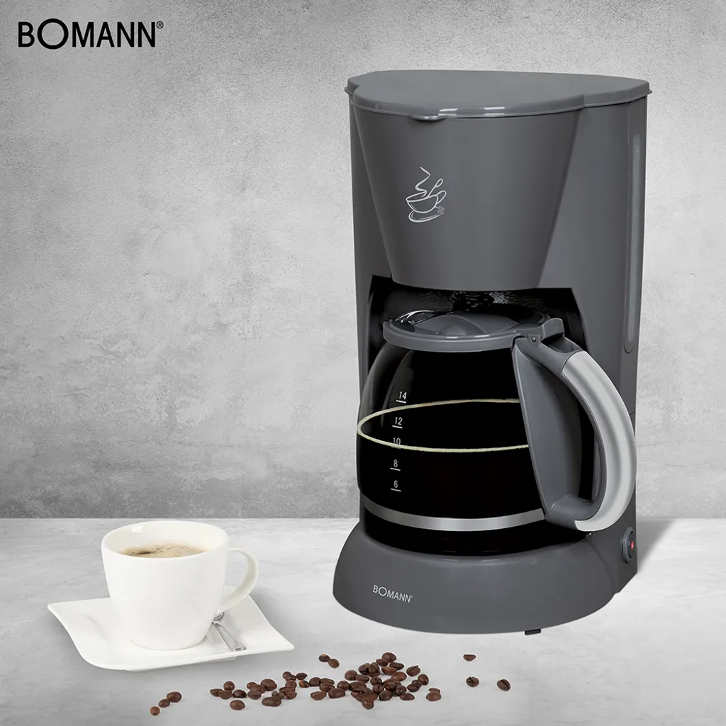 BOMANN Kaffeeautomat KA 183 CB Grau Filter Kaffeemaschine 12–14 Tassen 900W 6 BOMANN Kaffeeautomat KA 183 CB Grau Filter Kaffeemaschine 12–14 Tassen 900W – Bild 4