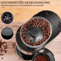 Kompakte Kaffeemaschinen Mit Mahlwerk Filterkaffeemaschine Kaffeemaschine Mit MÃ¼hle FÃ¼r Bohnenkaffee Und Kaffeepulver 2/4/6 Tassen, Schwarz -Kaffee VerkÃ¤ufe d9bd9ba678e0a21a82fdef6145bf4652