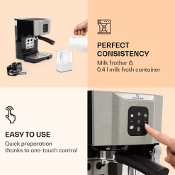 BellaVita Kaffeemaschine 3-in-1 1450 W 20 Bar MilchschÃ¤umer -Kaffee VerkÃ¤ufe dd3506771ce0430bcf3fd19e2852d115