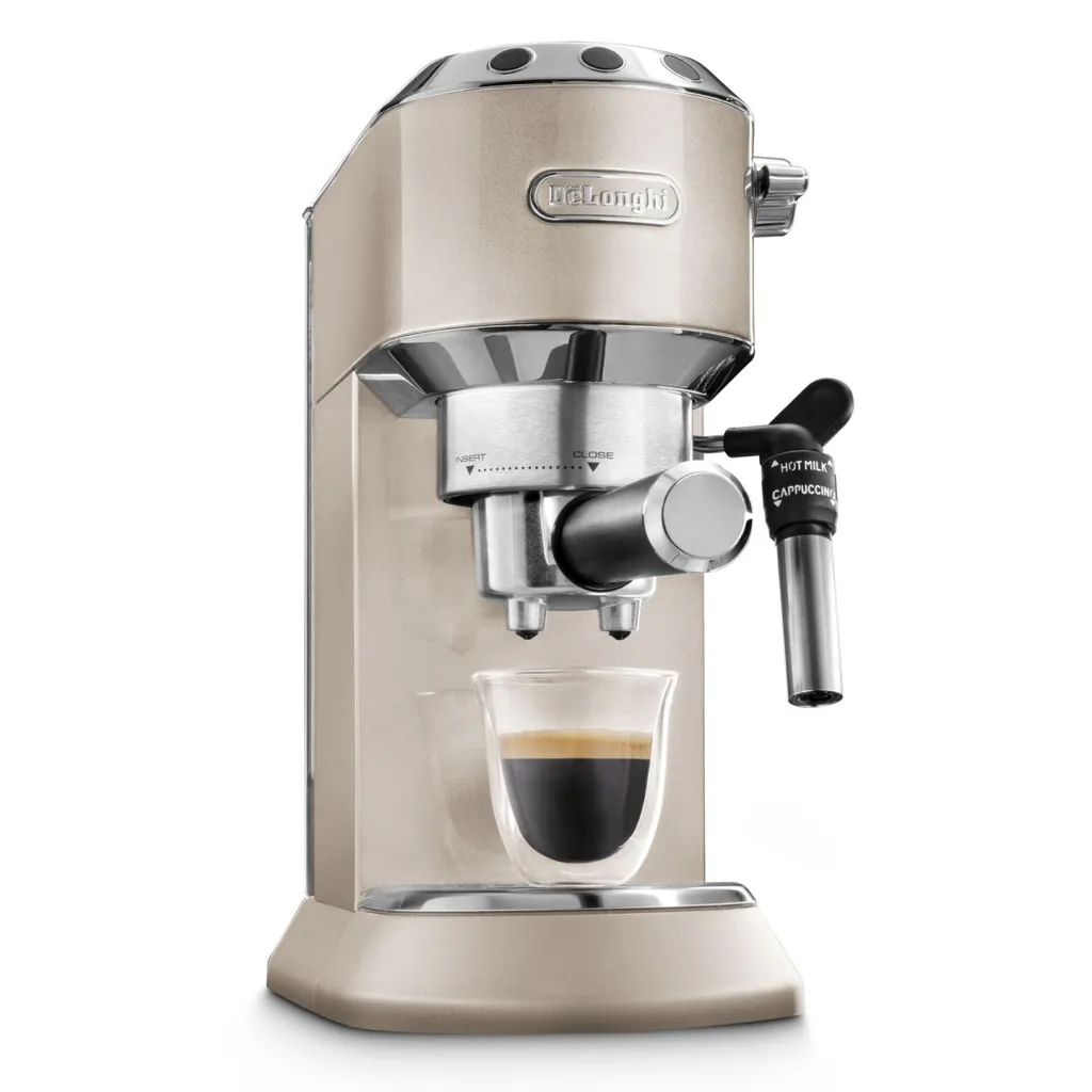 De'Longhi Delonghi Kaffeemaschine Dedica Metallics EC785.BG Pumpendruck 15 Bar, Eingebauter Milchaufschäumer, Manuell, 1300 W, Beige 3 De'Longhi Delonghi Kaffeemaschine Dedica Metallics EC785.BG Pumpendruck 15 Bar, Eingebauter Milchaufschäumer, Manuell, 1300 W, Beige