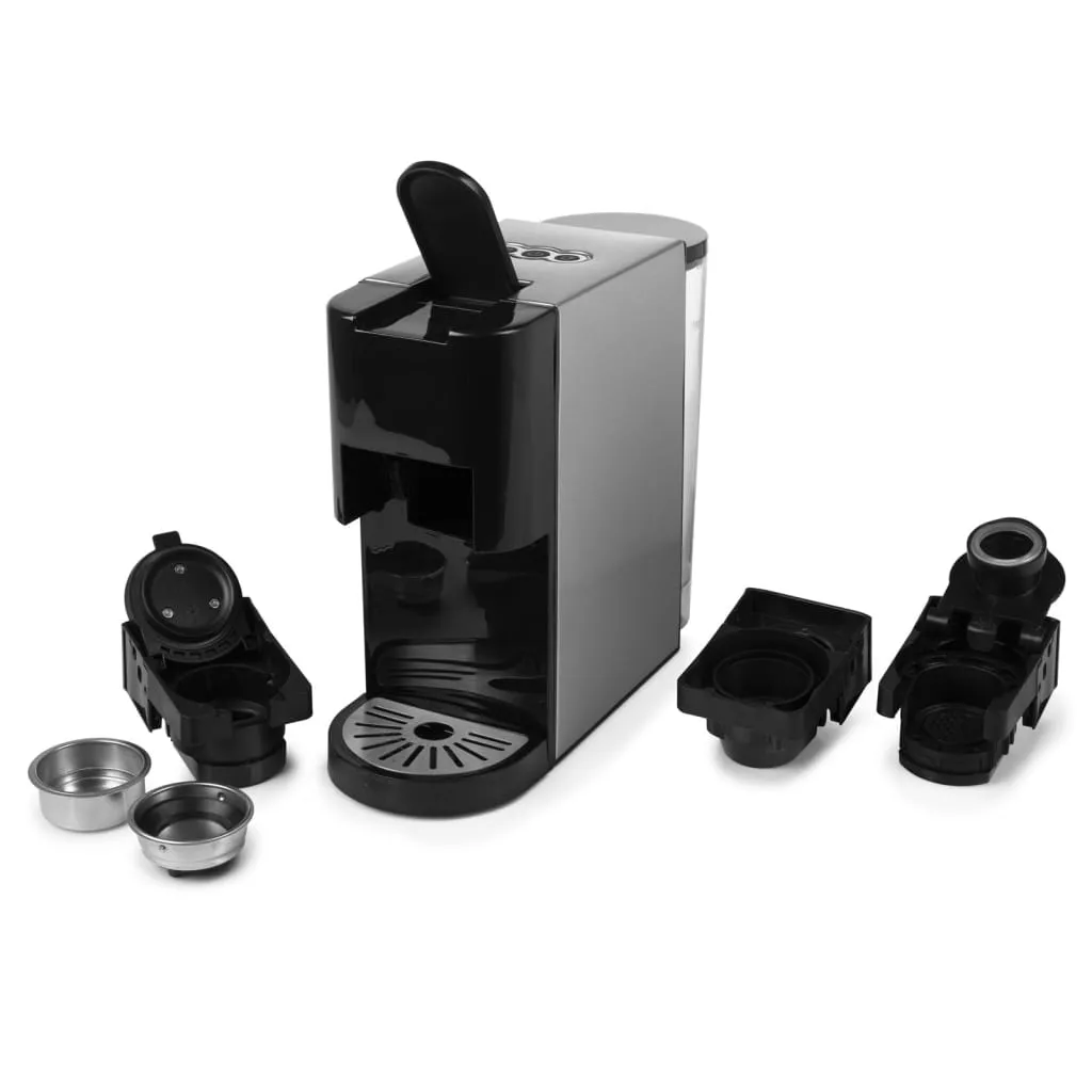 Princess 4-in-1 Multi-Kapsel-Kaffeemaschine 1450W 0,8L Schwarz Silbern 4 Princess 4-in-1 Multi-Kapsel-Kaffeemaschine 1450W 0,8L Schwarz Silbern – Bild 2